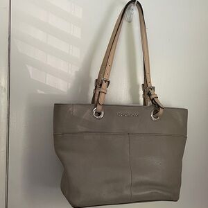 Michael Kors Gray Pebble Leather Tote Bag